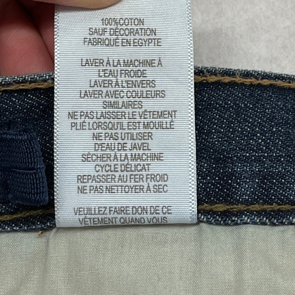 Levi's 505 Regular Jeans Kids 8 Husky Dark Wash Adjustable Waist Straight Denim - Picture 8 of 11